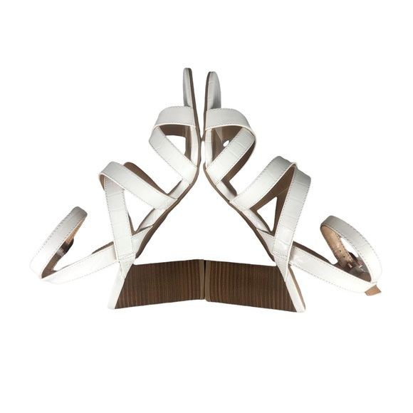 LC LAUREN CONRAD ROOIBOS White Strappy High Heel Sandals - Picture 6 of 11